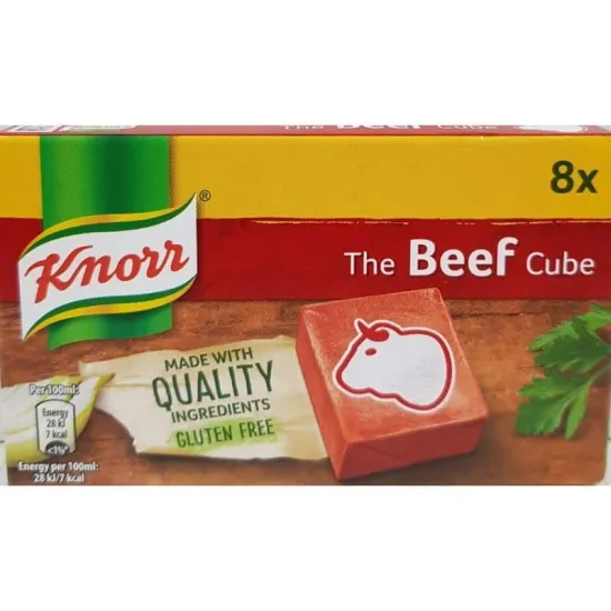 Knorr Stock Cubes 8s Box Beef 80g