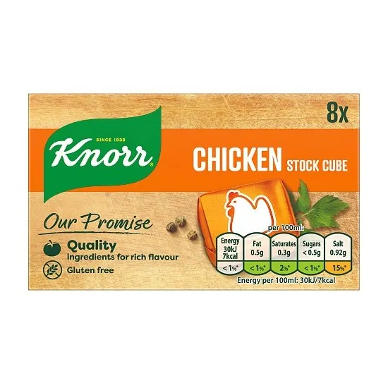 Knorr Stock Cubes 8s Box Chicken 80g