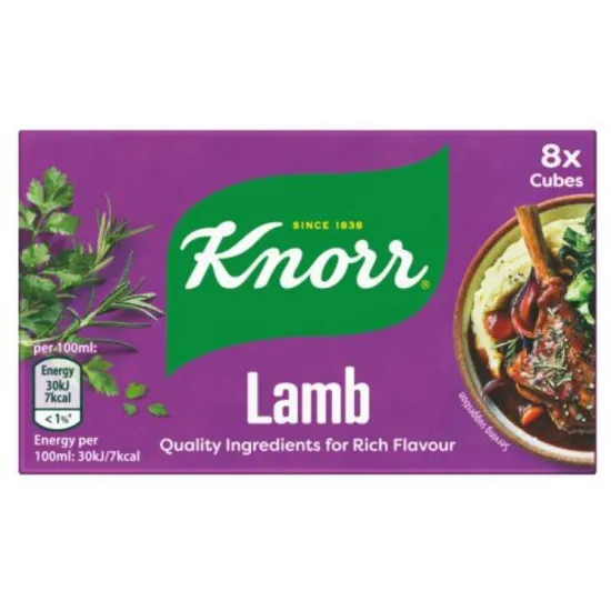 Knorr Stock Cubes 8s Box Lamb 80g