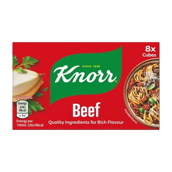 Knorr Stock Cubes 8s Box Veg 80g