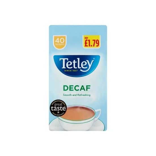 Tetley Decaf 40 Tea Bags PMP 125g