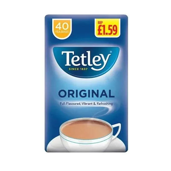 Tetley Original 40 Tea Bags PMP 125g