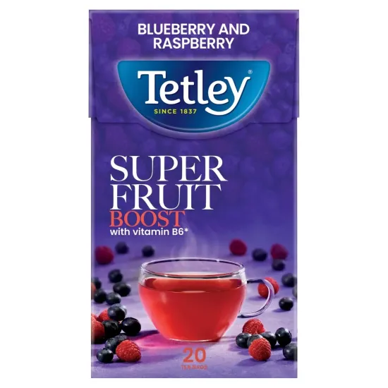 Tetley Super Fruits Blueberry and Raspberry (20x2g)
