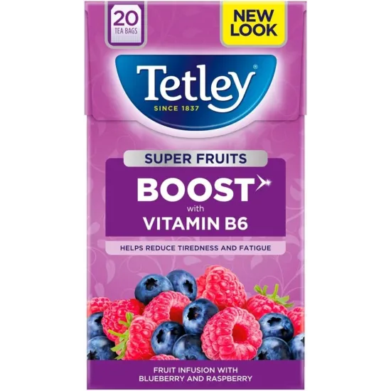 Tetley Super Fruits Boost Blueberry & Raspberry (20x2g)