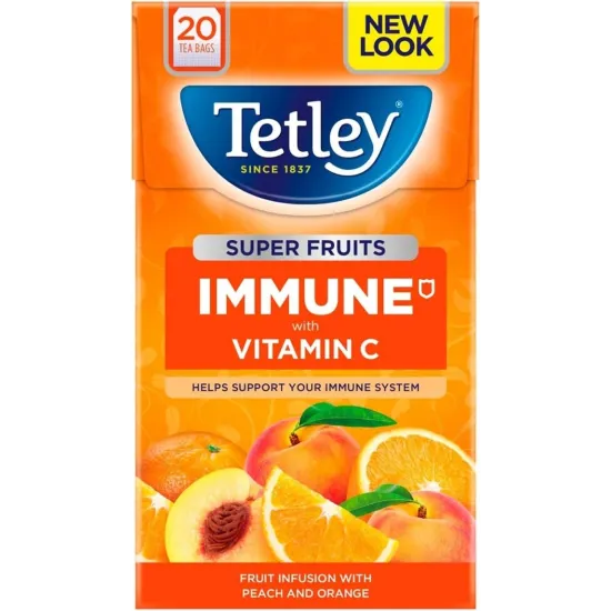 Tetley Super Fruits Immune Peach & Orange (20x2g)