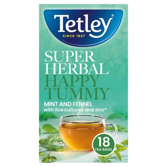 Tetley Super Herbal Digestion Mint & Fennel (18x1.8g)