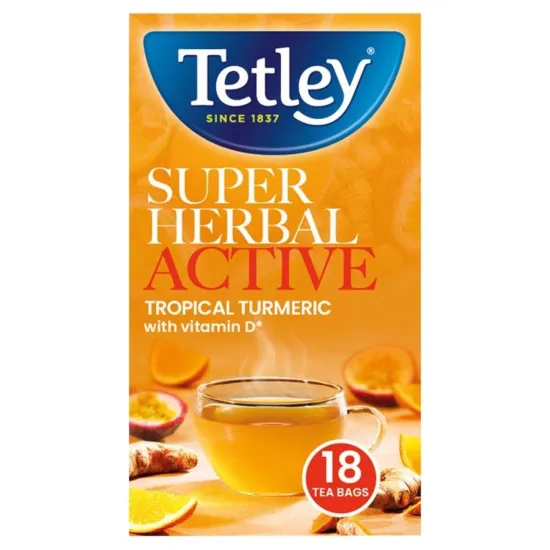 Tetley Super Herbal Tropical & Turmeric (18x1.8g)