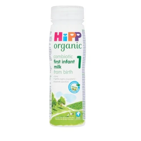 Hipp Organic 1 First Infant Baby Milk Ready To Feed Bottle From Birth 200ml