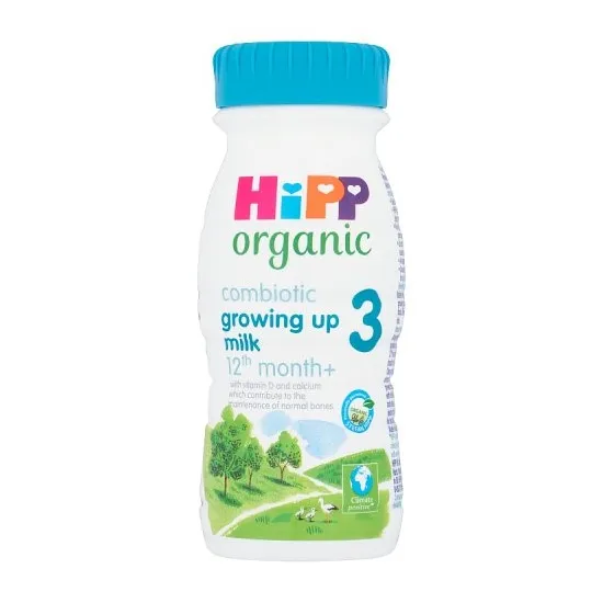Hipp Organic 3 Growing Up Baby Milk Ready To Feed Bottle From 1 Year Onwards 200ml