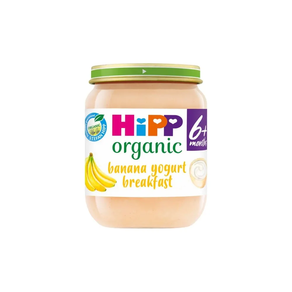 Hipp Organic Banana Yogurt Breakfast Baby Food Jar 6+ Months 125g Hipp Organic Banana Yogurt Breakfast Baby Food Jar 6+ Months 125g