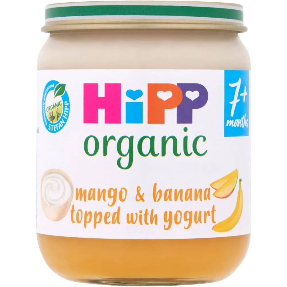 Hipp Organic Mango Banana Topped With Yogurt Baby Food Jar 7+ Months 160g Hipp Organic Mango Banana Topped With Yogurt Baby Food Jar 7+ Months 160g