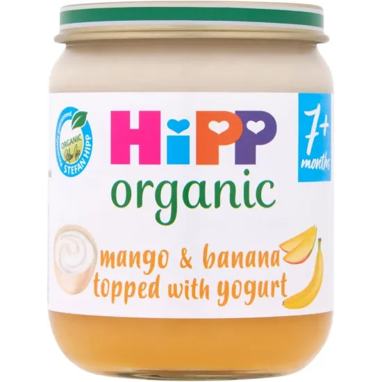 Hipp Organic Mango Banana Topped With Yogurt Baby Food Jar 7+ Months 160g Hipp Organic Mango Banana Topped With Yogurt Baby Food Jar 7+ Months 160g