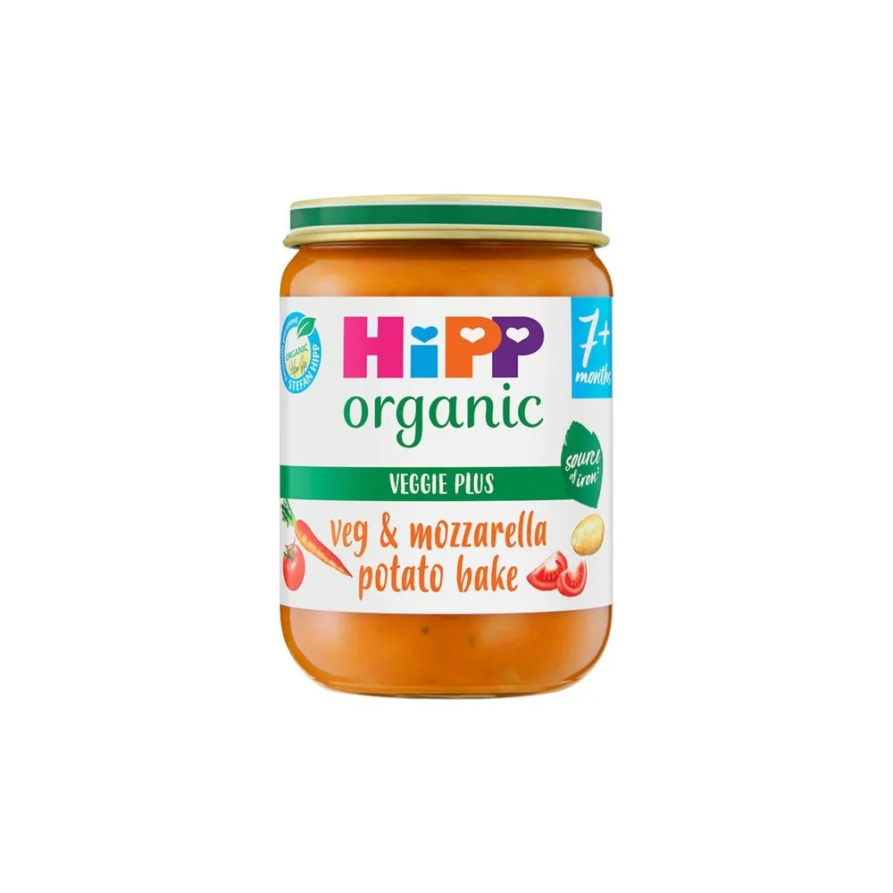 HiPP Organic Vegetables and Mozzarella Potato Bake Baby Food Jar 7+ Months 190g HiPP Organic Vegetables and Mozzarella Potato Bake Baby Food Jar 7+ Months 190g