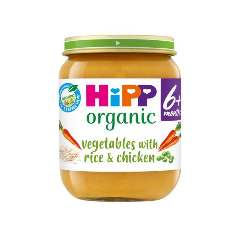 Hipp Organic Vegetables With Rice And Chicken Baby Food Jar 6+ Months 125g Hipp Organic Vegetables With Rice And Chicken Baby Food Jar 6+ Months 125g