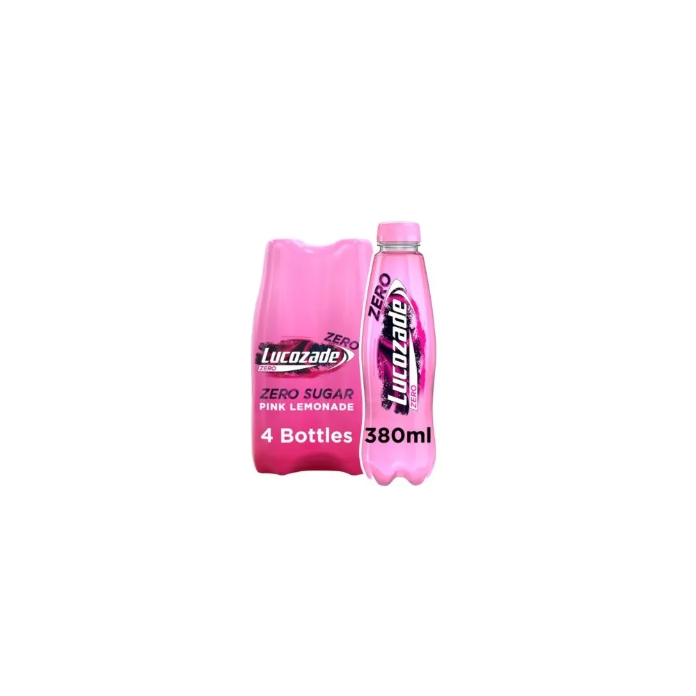Lucozade Energy Zero Pink Lemonade 380ml Lucozade Energy Zero Pink Lemonade 380ml