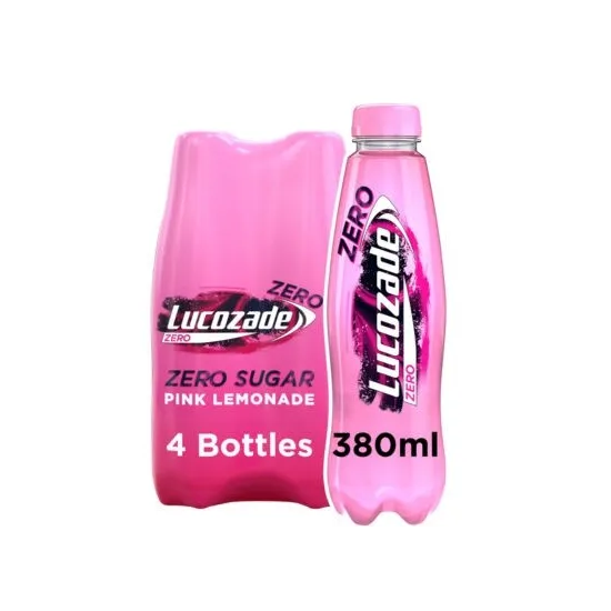 Lucozade Energy Zero Pink Lemonade 380ml Lucozade Energy Zero Pink Lemonade 380ml