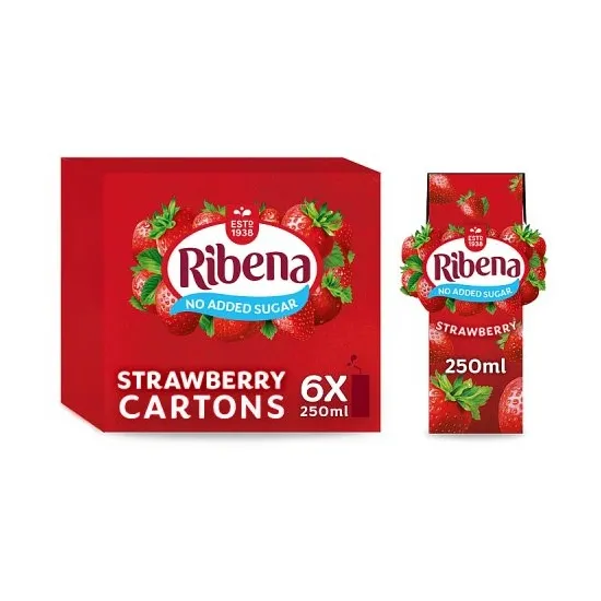 Ribena Strawberry No Added Sugar 250ml