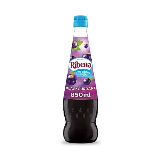 Ribena Concentrate Blackcurrant No Added Sugar 850ml