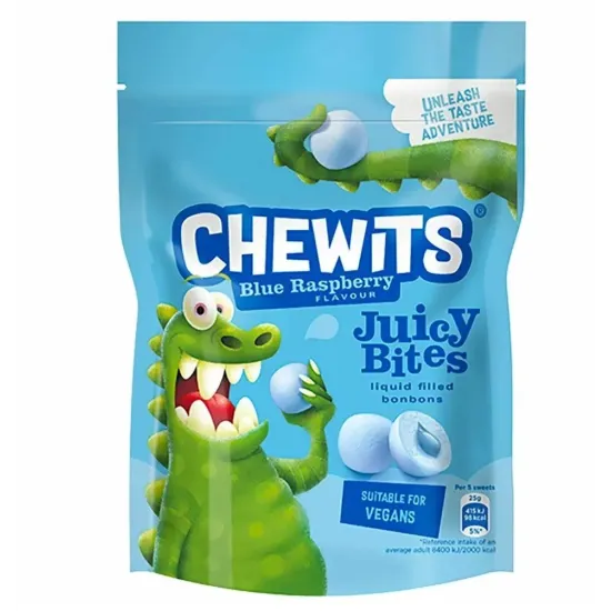 Chew Blue Rasp Bites 115g​