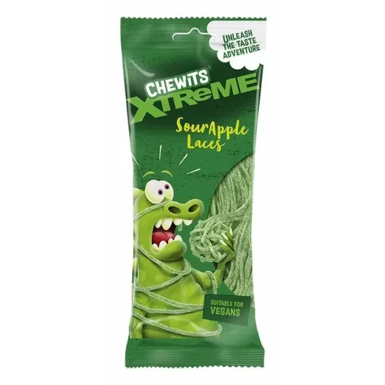 Chewits Xtreme Sour Apple Laces 160g
