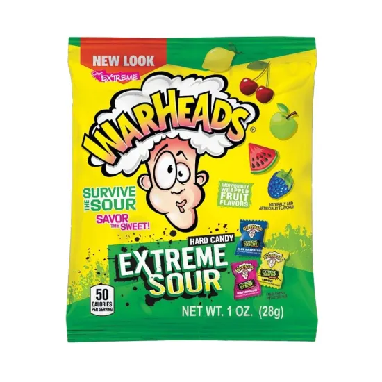 Warheads Extreme Sour Hard Candy Pack 28g