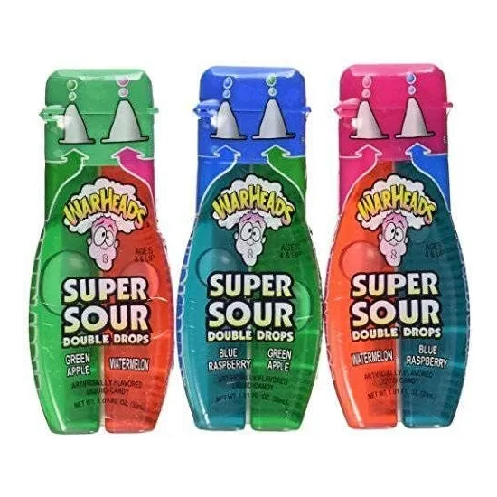 Warheads Super Sour Double Drops 3 Pack