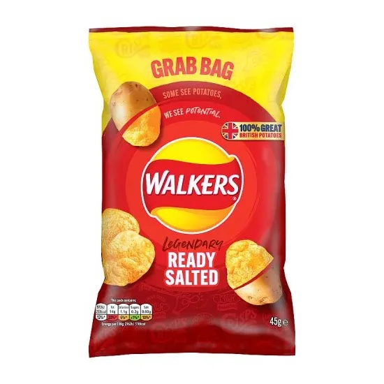 Walkers Ready Salted Crisps 45g