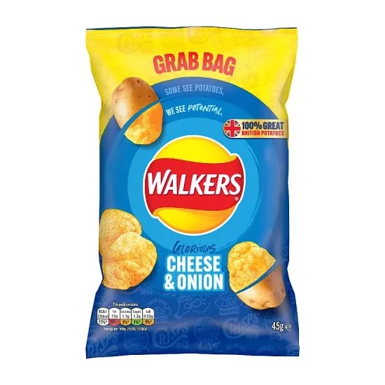 Walkers Cheese & Onion Crisps 45g