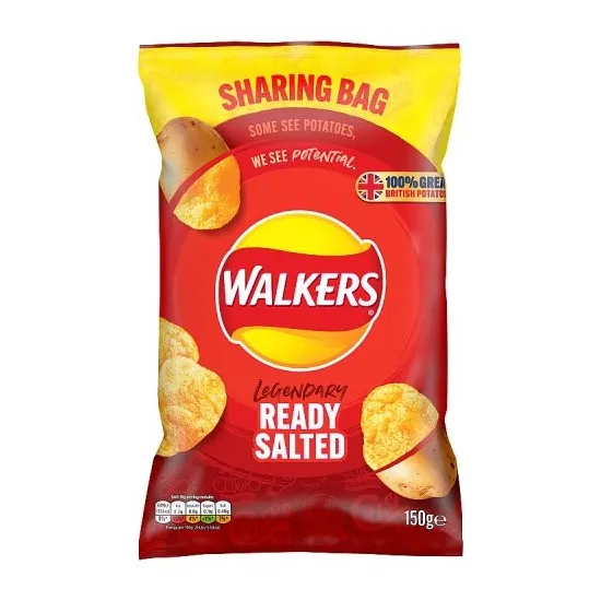 Walkers Ready Salted Sharing Crisps 150g