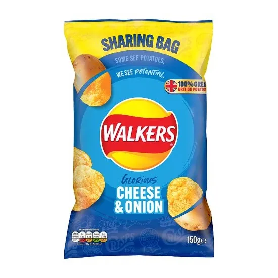 Walkers Cheese & Onion Sharing Crisps 150g