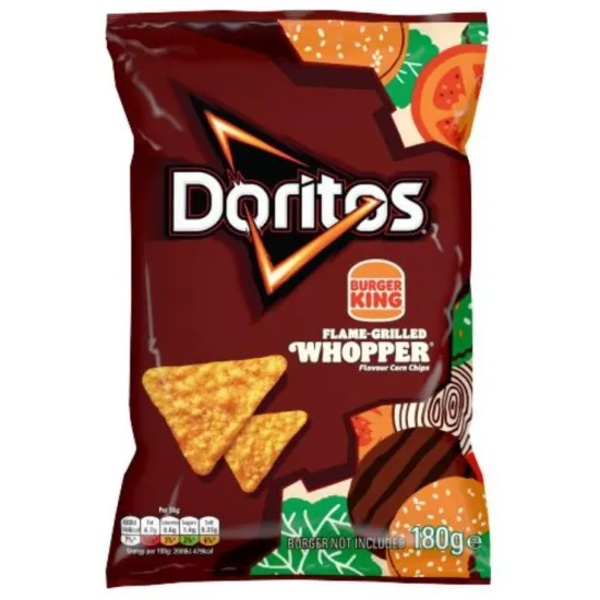 Doritos Burger King Flame Grilled Whopper Sharing Tortilla Chips Crisps 180g
