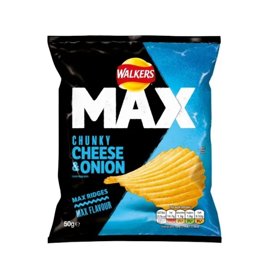 Walkers Max Cheese & Onion Crisps 50g