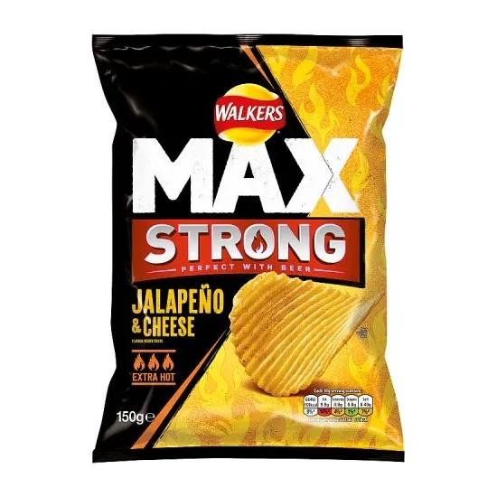 Walkers Max Strong Jalapeño & Cheese Sharing Crisps 150g