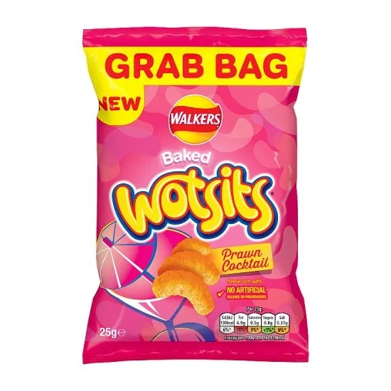 Walkers Wotsits Prawn Cocktail Snacks Crisps 25g
