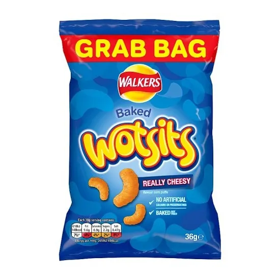 Walkers Wotsits Really Cheesy Snacks Crisps 36g