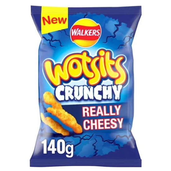 Walkers Wotsits Crunchy Really Cheesy Snacks Crisps 140g