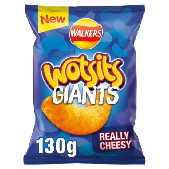 Walkers Wotsits Giants Really Cheesy Sharing Snacks Crisps 130g