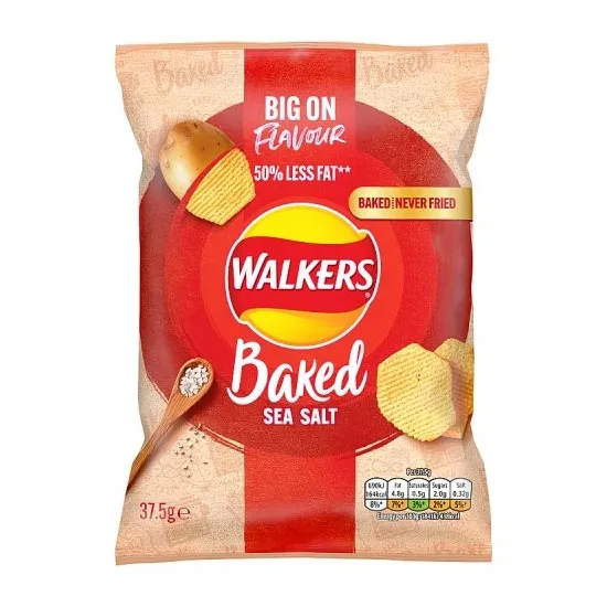 Walkers Baked Sea Salt Snacks Crisps 37.5g