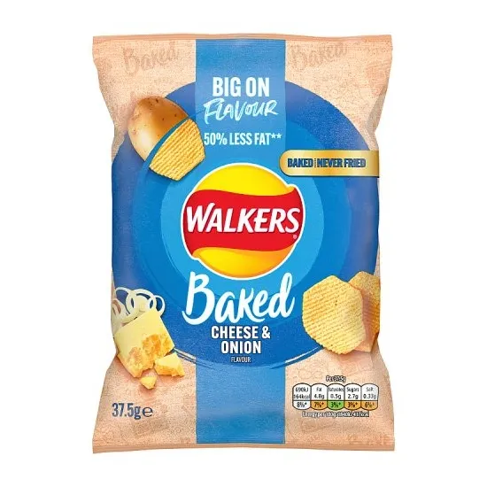 Walkers Baked Cheese & Onion Snacks Crisps 37.5g