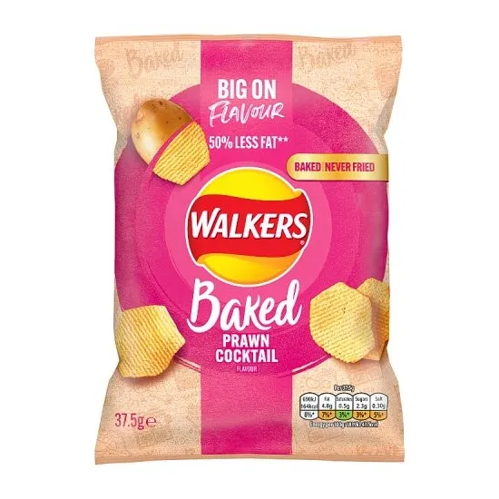 Walkers Baked Prawn Cocktail Snacks Crisps 37.5g