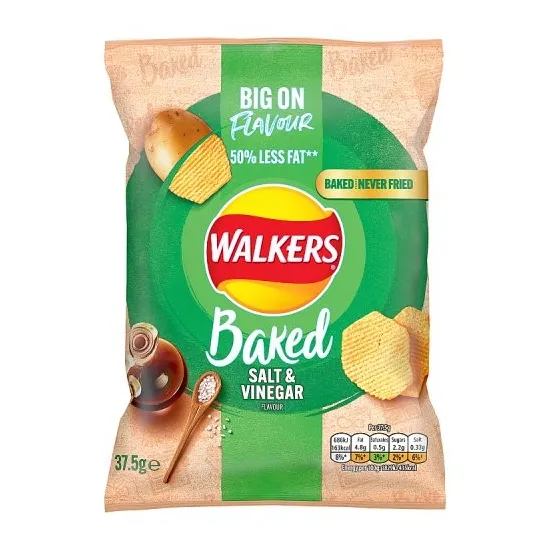 Walkers Baked Salt & Vinegar Snacks Crisps 37.5g