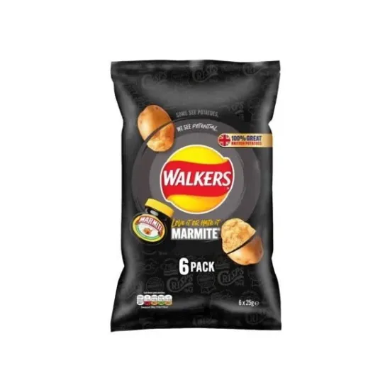 Walkers Marmite Multipack Crisps 6x25g