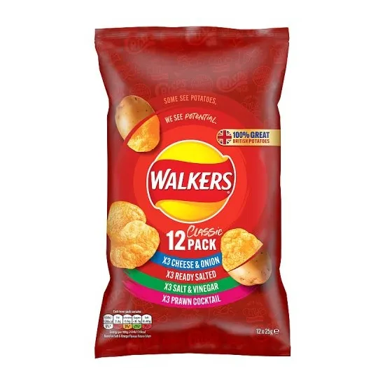 Walkers Classic Pack 12 x 25g