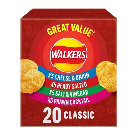 Walkers Classic Pack 20 x 25g