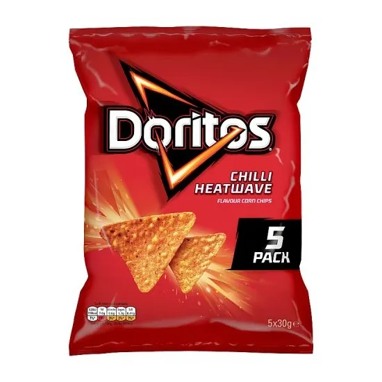 Doritos Chilli Heatwave Multipack Tortilla Chips Crisps 5 x 30g