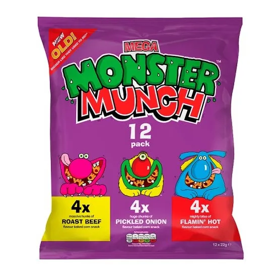 Walkers Monster Munch Variety Multipack Snacks 12x20g
