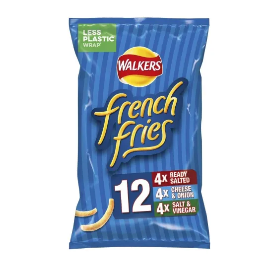Walkers French Fries Flavour Crispy Potato Snacks 12 x 18g