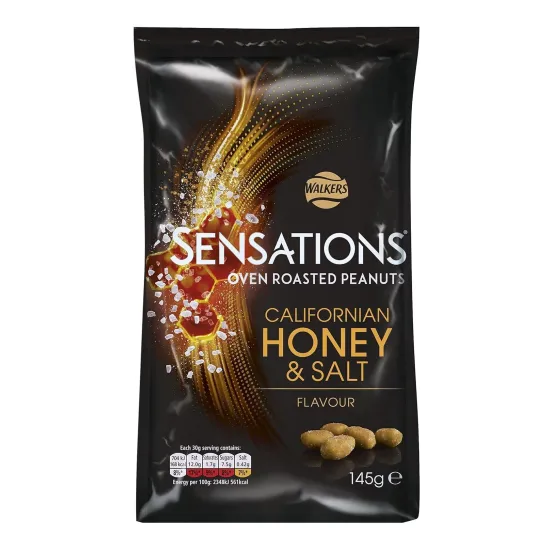 Walkers Sensations Honey & Salt Roasted Sharing Peanuts 145g