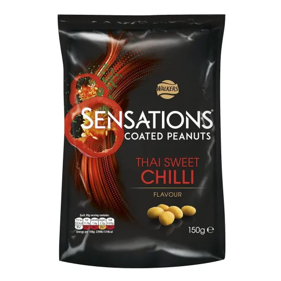 Walkers Sensations Thai Sweet Chilli Coated Sharing Peanuts 150g