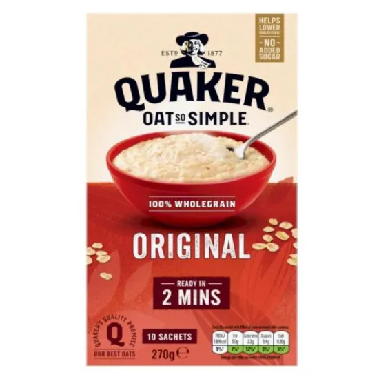 Quaker Oat So Simple Original Porridge Sachets 10x27g